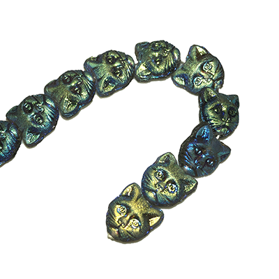glass cat beads