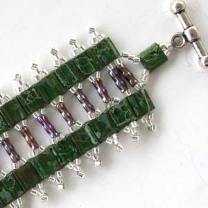 picture of a Bracelet  using Jacob's Ladder pattern on Ricks Loom